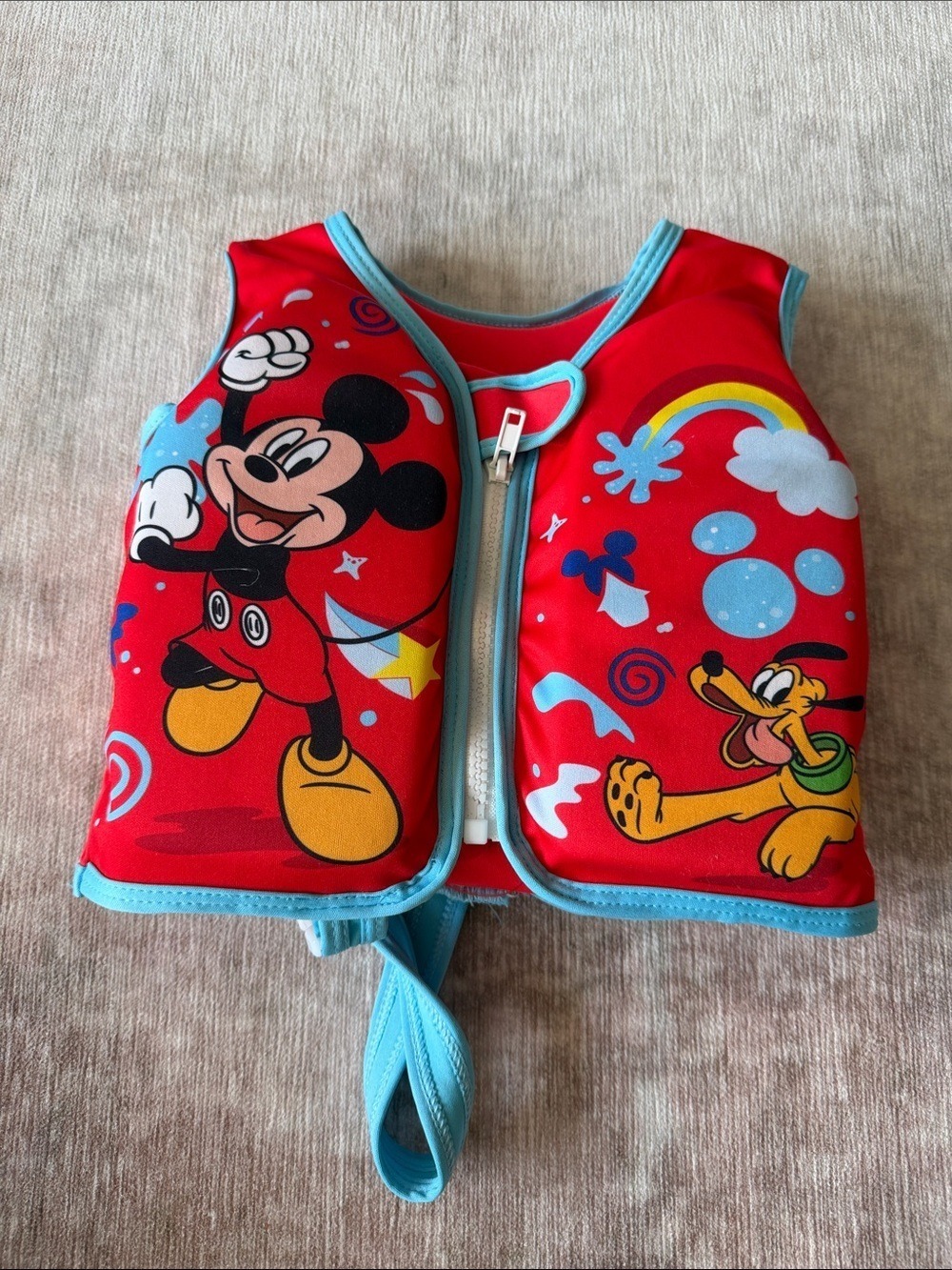 Disney Mickey Mouse Pluto Kids Swim Vest Red